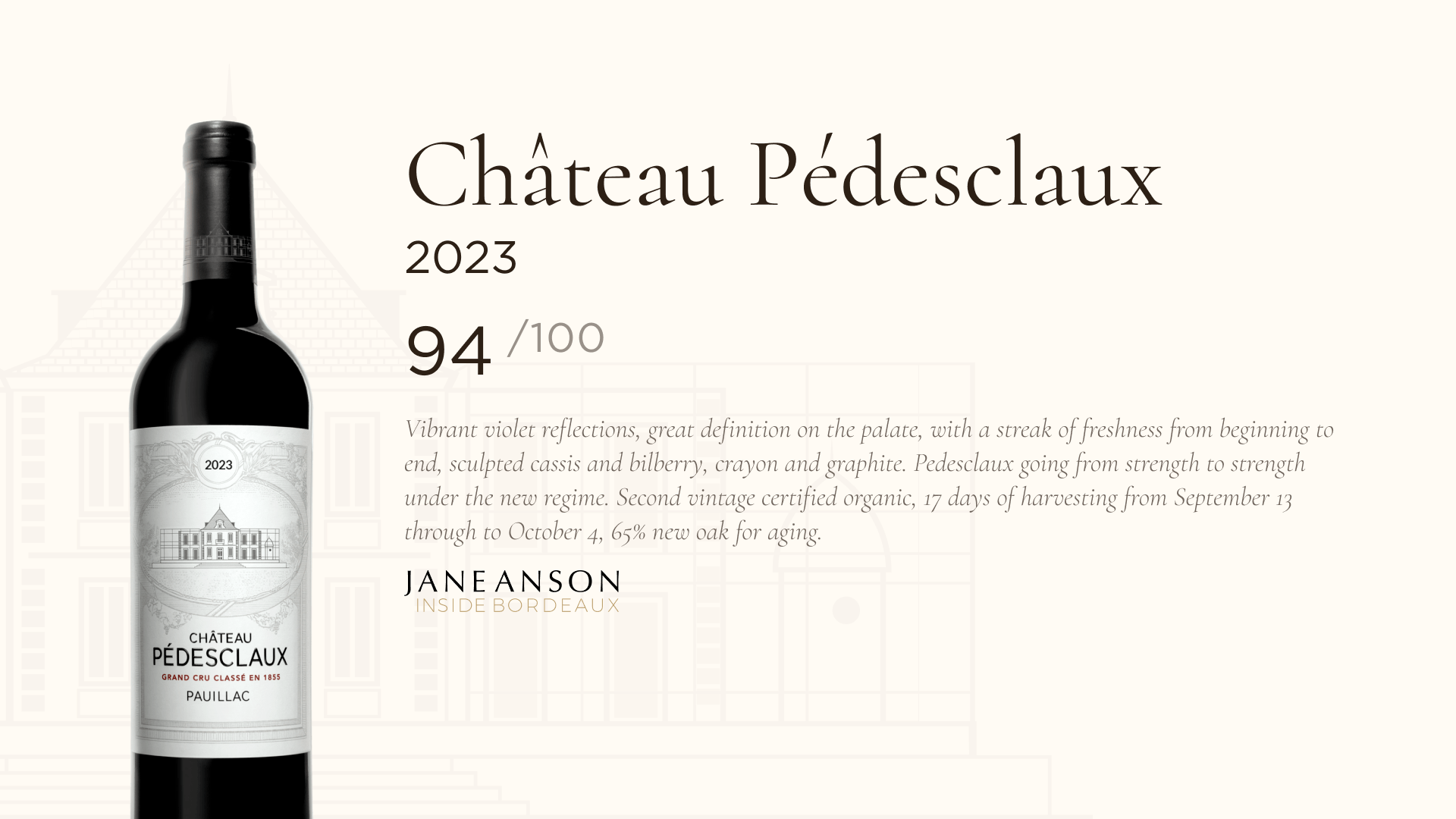 2023 is now available - Chateau Pedesclaux